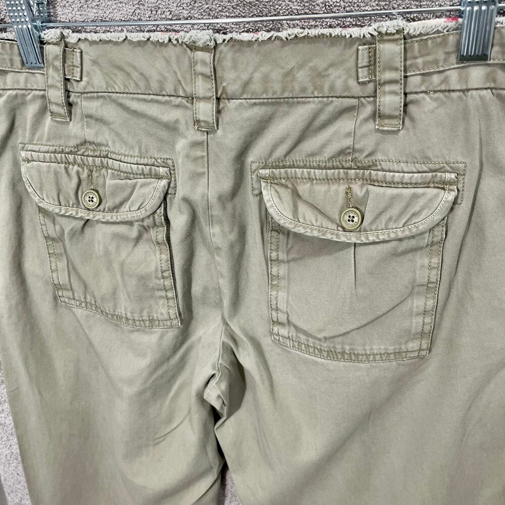 Vintage Y2K Tommy Hilfiger Green Capris Khaki Cargo Straight Leg Women's Size 6 - Picture 3 of 10